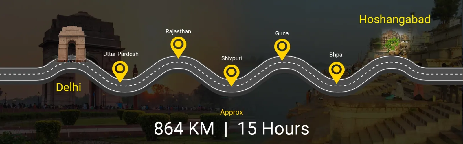 Reasons to Opt for a Delhi to Hoshangabad Cab Road Trip: